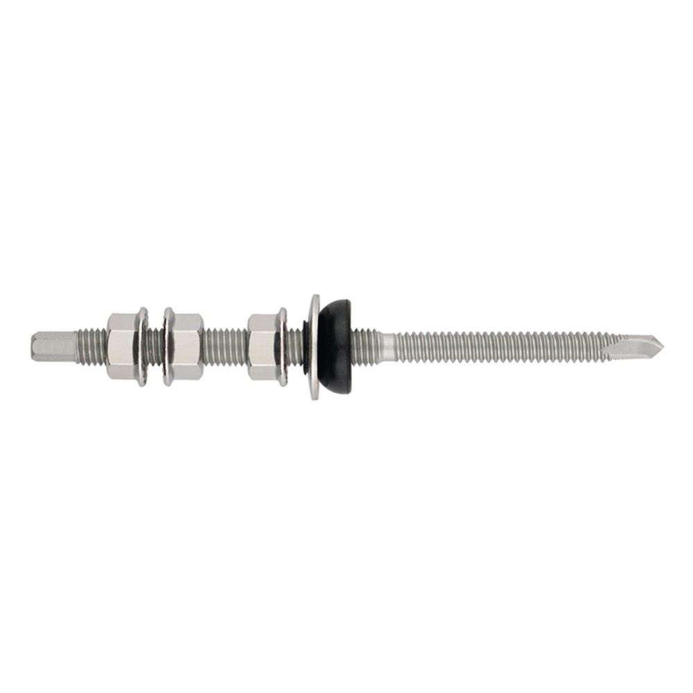 KFS-AT [CP] Kit tornillo autotaladrante A2 con recubrimiento Atlantis C4-M. Arandela y tuerca A2.